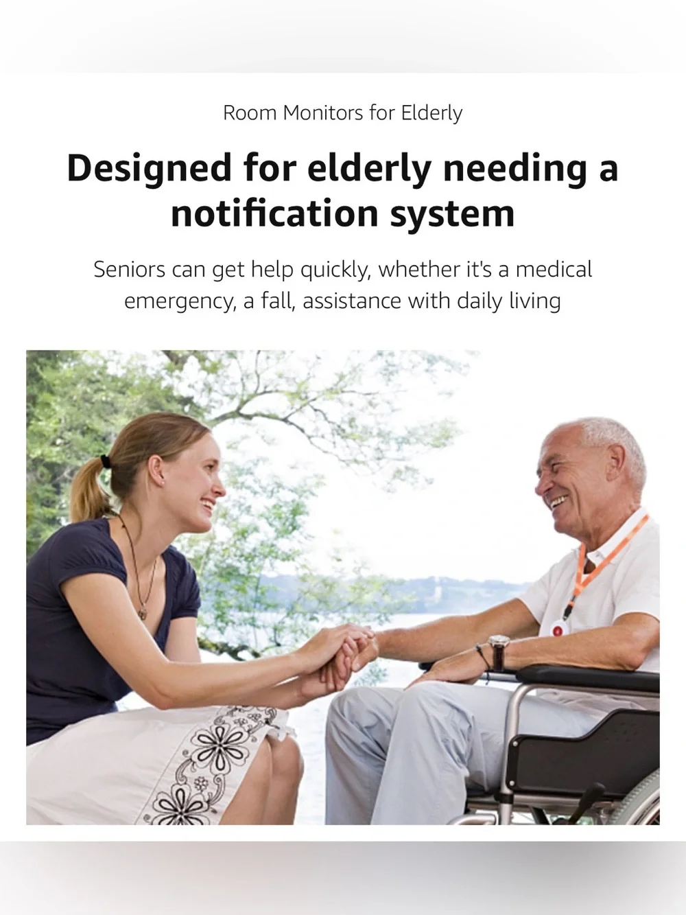 Caregiver Pager Wireless Call Button for Seniors, Disabled, & Elderly Fall Alert - Picture 11 of 16